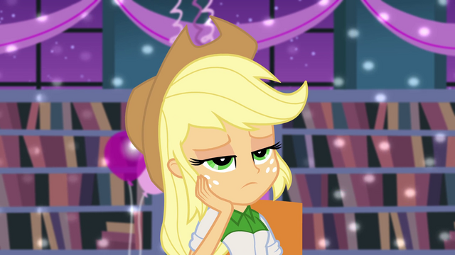 File:Applejack looking bored EG2.png