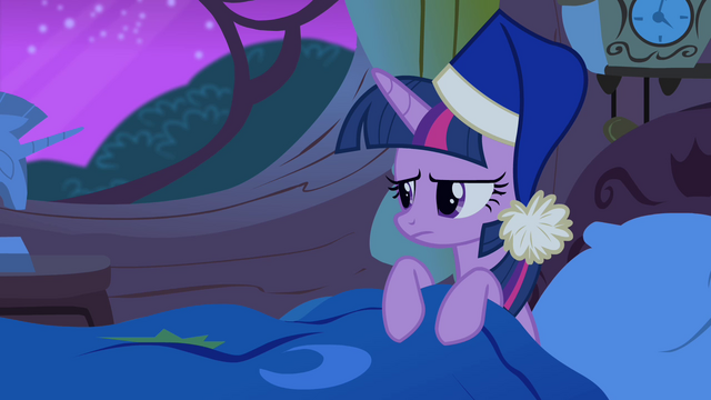 File:Twilight looking sleepily towards Spike S4E6.png