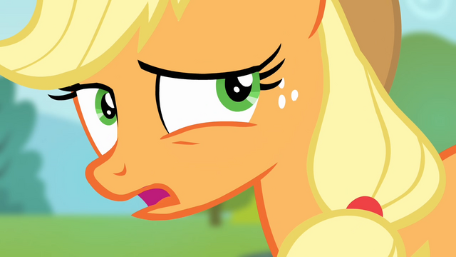 File:Applejack '...the only thing that didn't get packed' S4E09.png