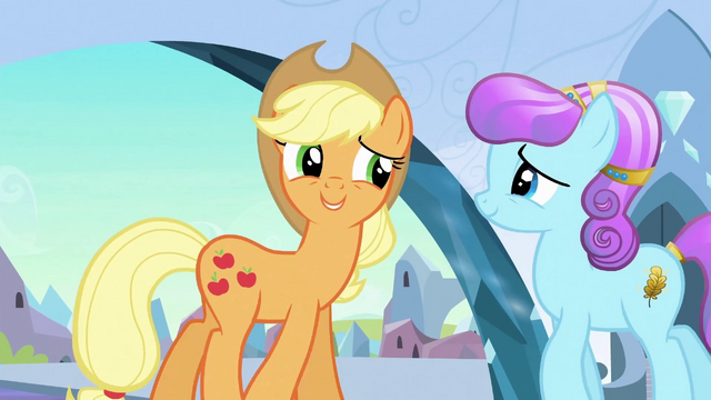 File:Applejack 'I hear ya' S3E2.png