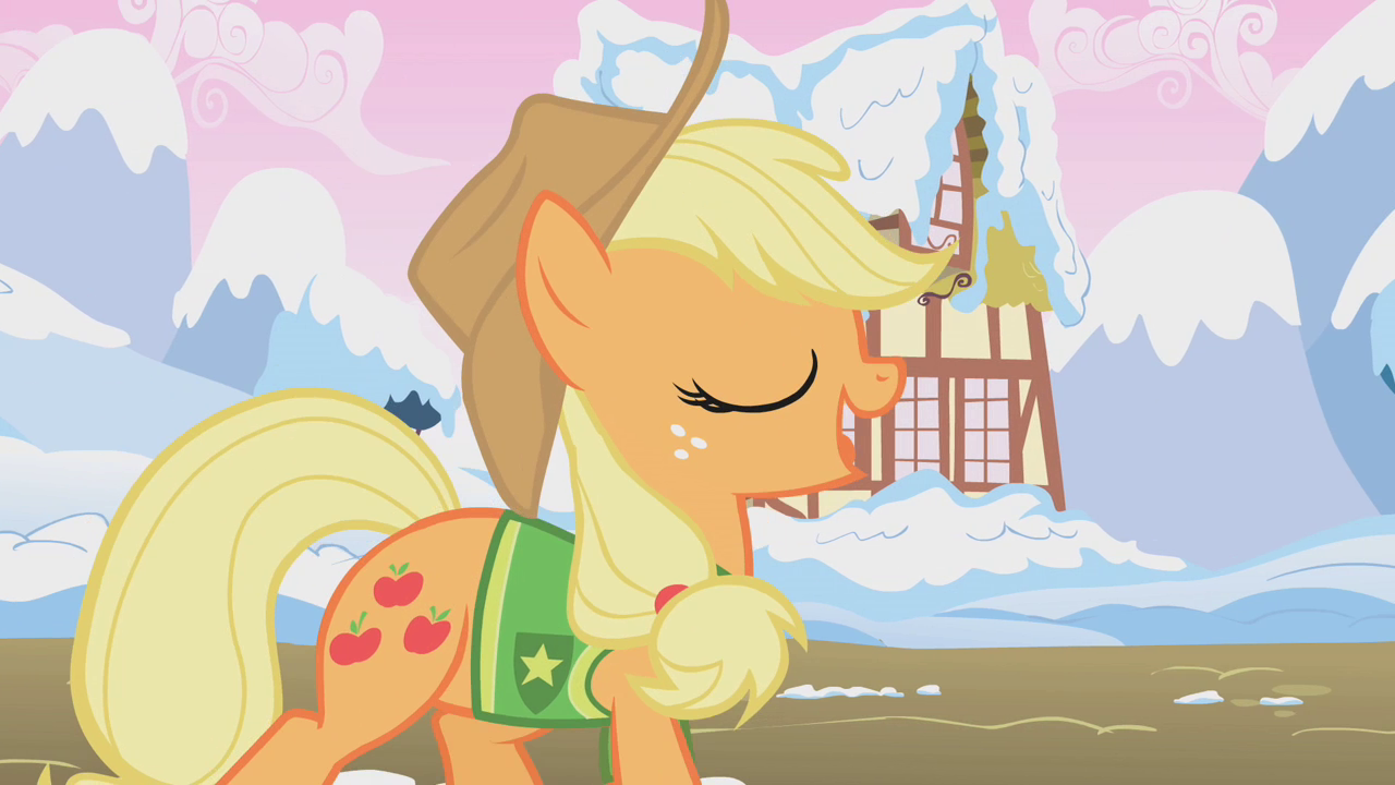 Download Image - Applejack singing Winter Wrap Up song S1E11.png | My Little Pony Friendship is Magic ...