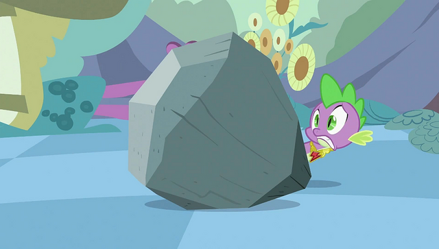 File:Spike popping up from behind the rock S2E02.png