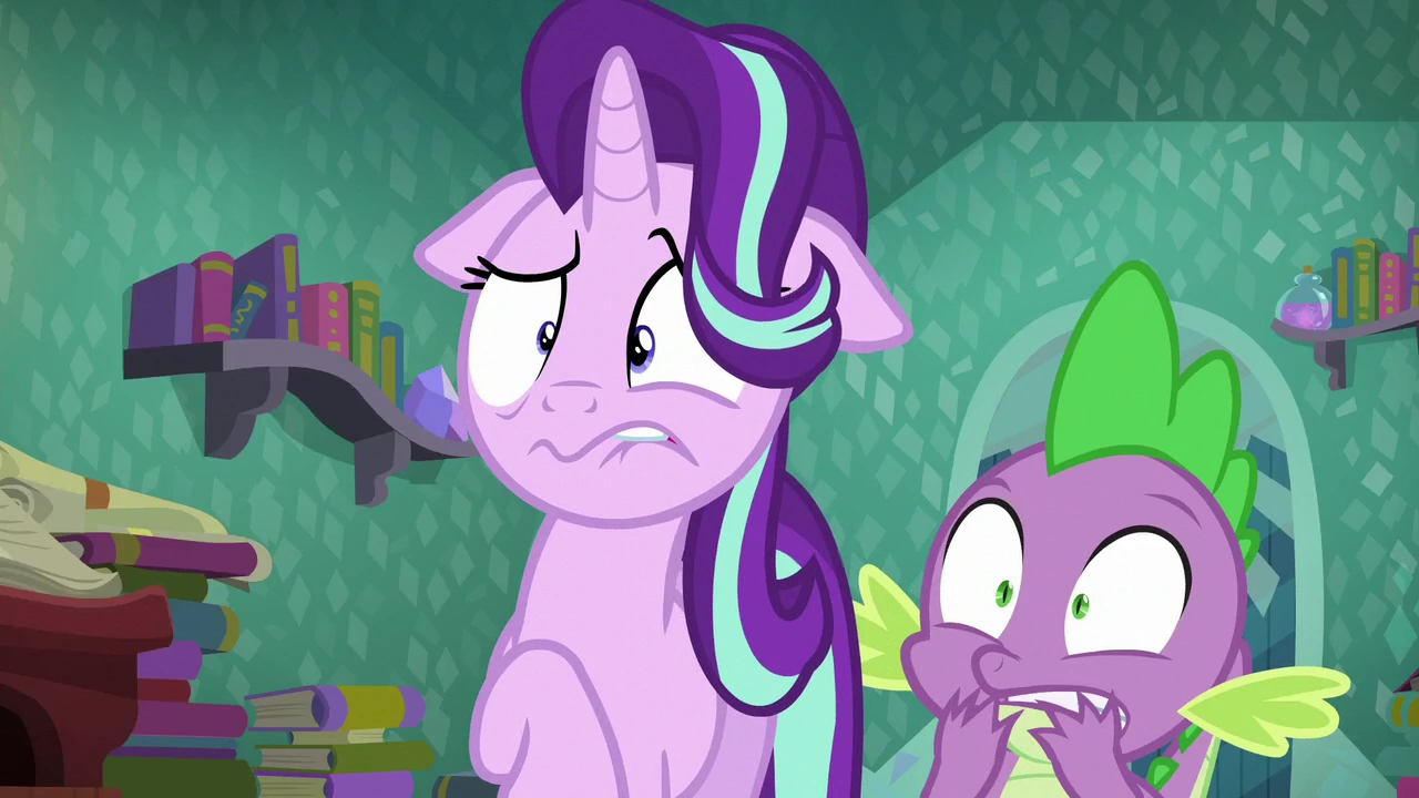 Image - Starlight Glimmer and Spike shocked S6E2.png | My Little Pony