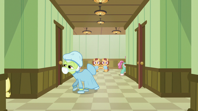 File:Granny Smith follows Applejack through hospital S6E23.png