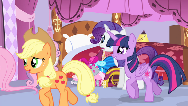 File:Applejack and Twilight leaving S4E19.png