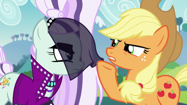 File:Applejack ruffles Countess Coloratura's veil S5E24.png