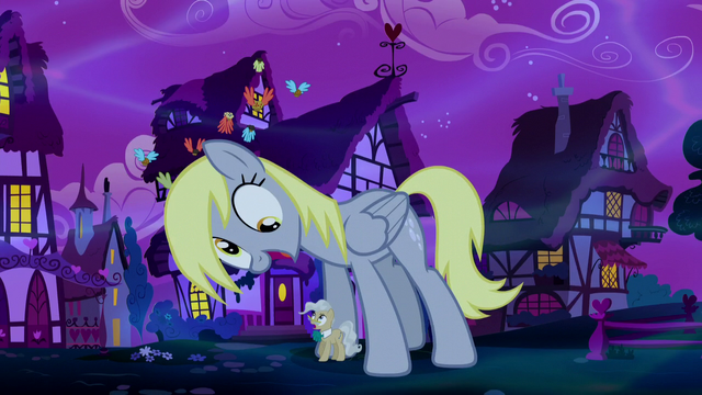 File:Giant Derpy meowing at Mayor Mare S5E13.png