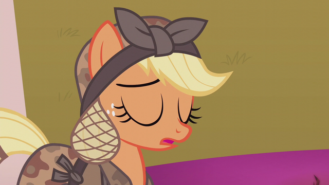 File:Applejack sighing heavily S5E25.png