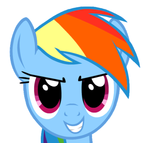 File:FANMADE Rainbow Dash nodding.gif