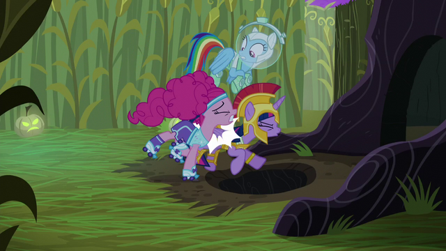 File:Pinkie Pie bumps Twilight into the hole S5E21.png