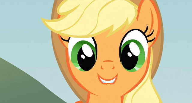 File:Applejack with a grin S3E8.png
