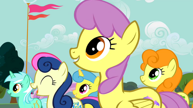 File:Ponyville Crowd Cheer2 S2E14.png