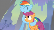 Dream Rainbow hugging Scootaloo S3E06.png