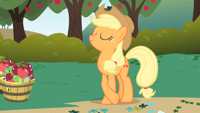 File:Applejack being ladylike S1E01.png