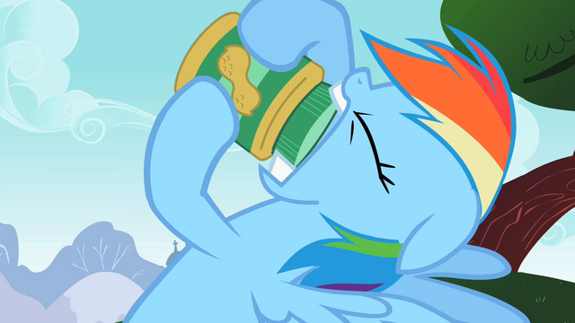File:Rainbow Dash bites the peanut butter jar S2E08.png