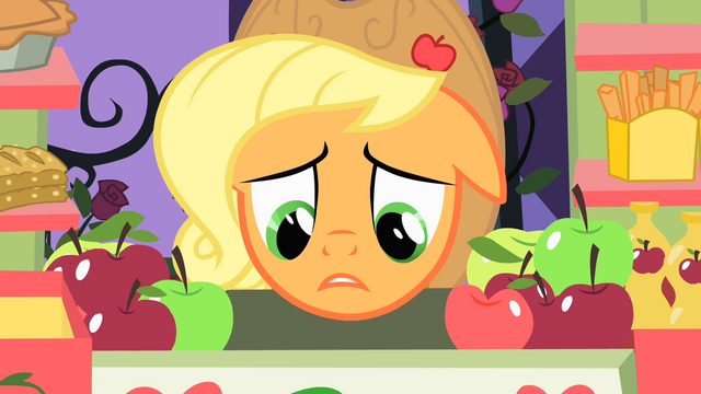 File:Applejack disappointed S1E26.png