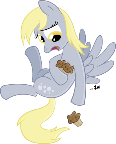 File:FANMADE Derpy dropping a muffin.png