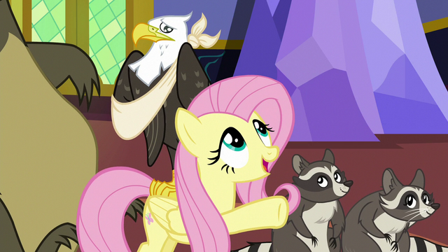File:Fluttershy "better off up in one of the towers" S6E21.png