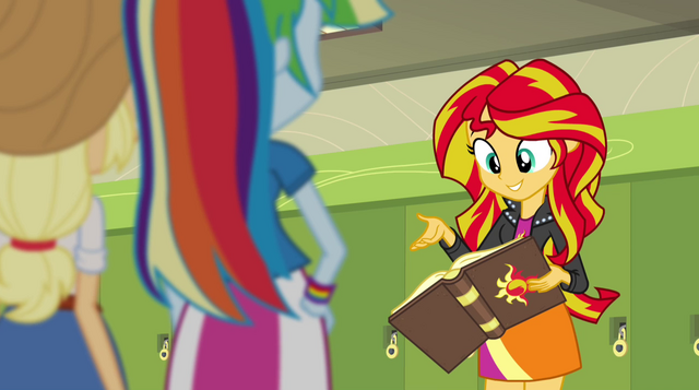 File:Sunset Shimmer explains how the book works EG2.png