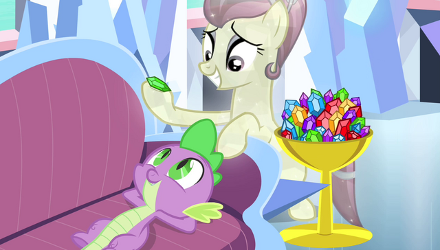 File:Crystal Pony feeding Spike gems S4E24.png