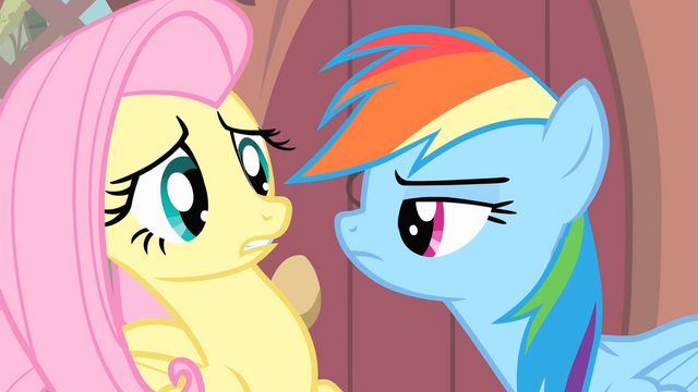 File:Rainbow looking at Fluttershy S4E07.png