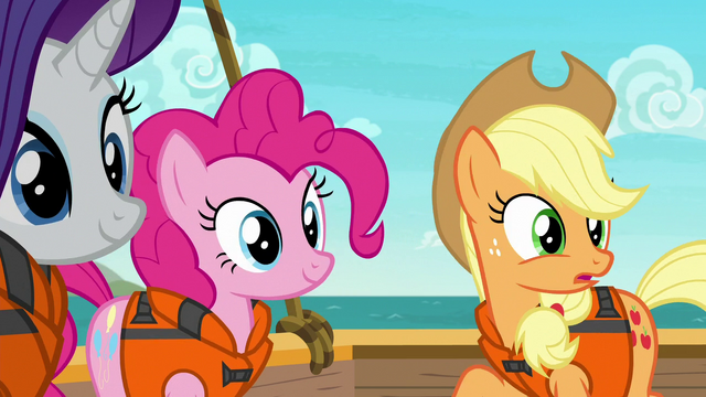 File:Rarity, Pinkie, and AJ look to Twilight again S6E22.png