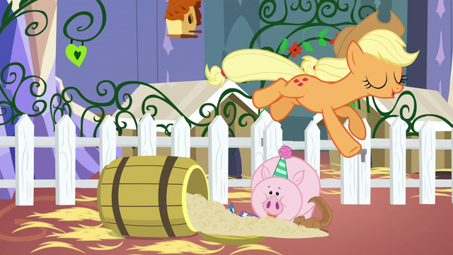 File:Applejack jumps from the barrel S5E3.png