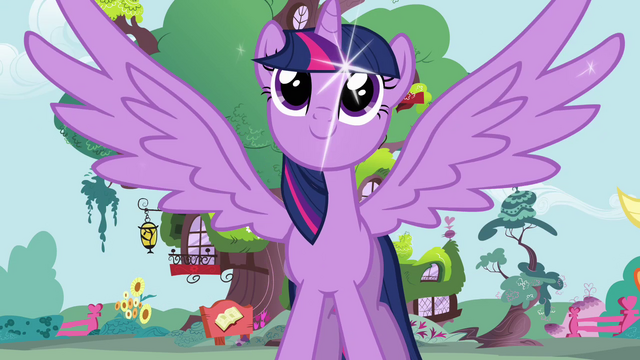 File:Princess Twilight outstretches her wings S4 opening.png