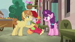 Feather Bangs giving roses to Sugar Belle S7E8