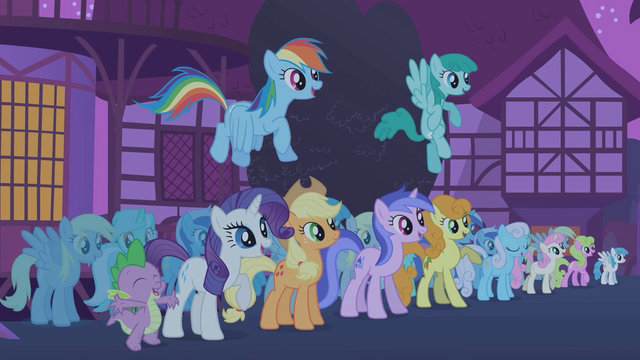 File:Ponies cheering for Twilight S1E06.png