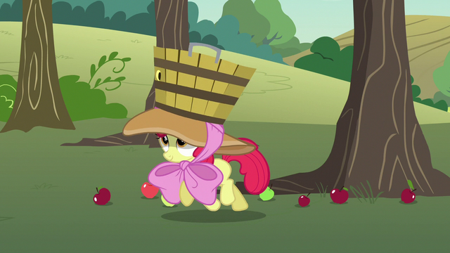 File:Apple Bloom trotting to catch more falling apples S7E9.png
