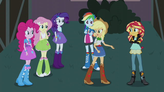 File:Applejack "we're not a bunch of cheaters" EG3.png