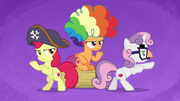 Cutie Mark Crusaders in a Charlie's Angels pose S7E8.png