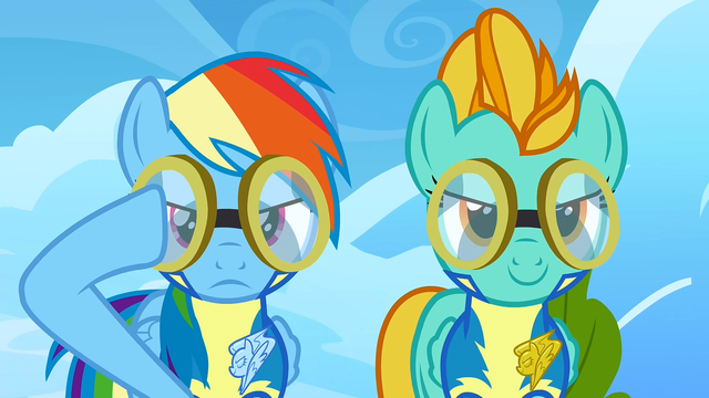 File:Rainbow Dash putting her goggles on S3E7.png