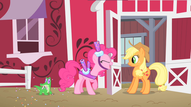 File:Pinkie Pie invites Applejack S1E25.png