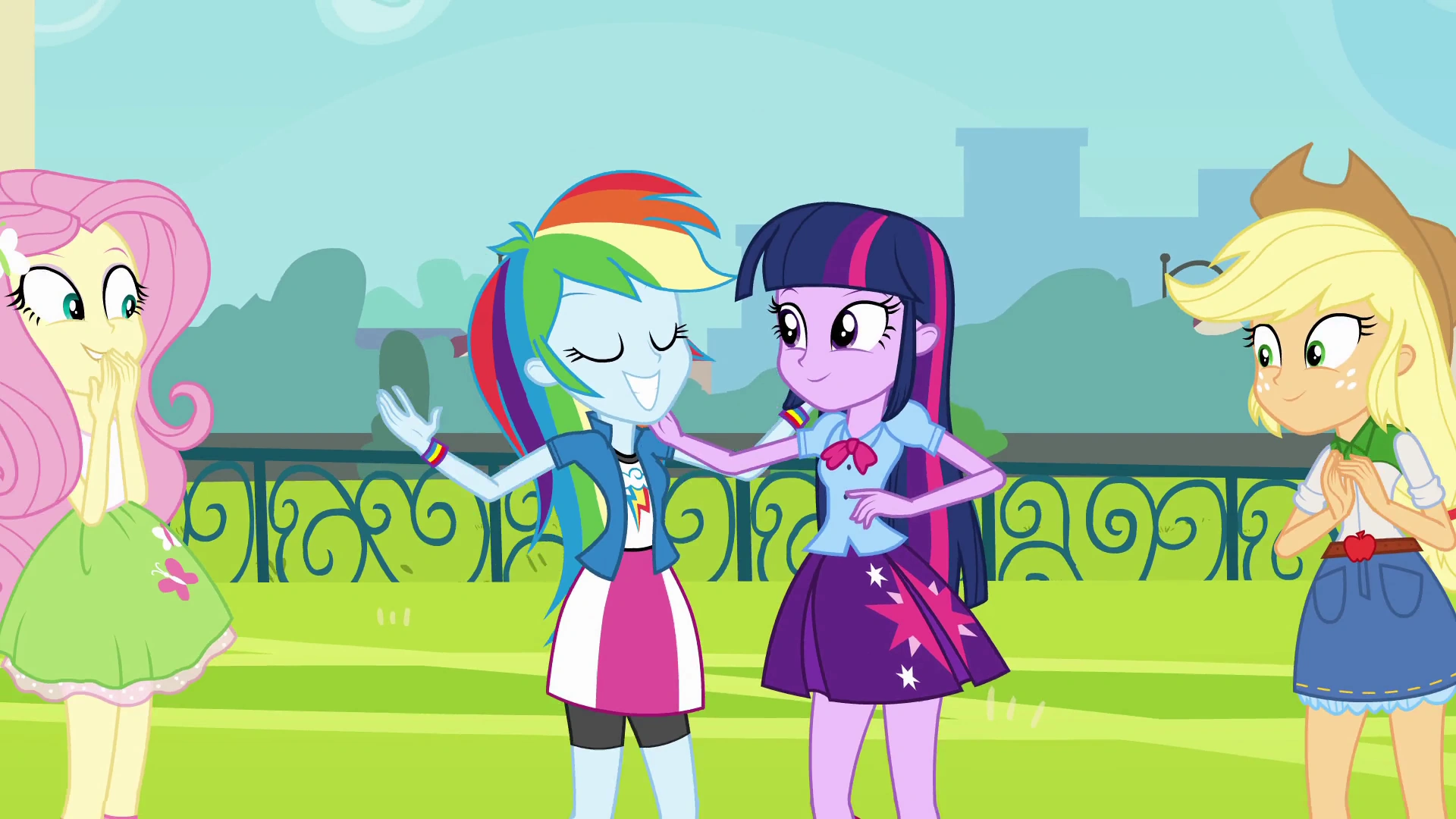 Image - Rainbow Dash hugging Twilight EG.png | My Little Pony