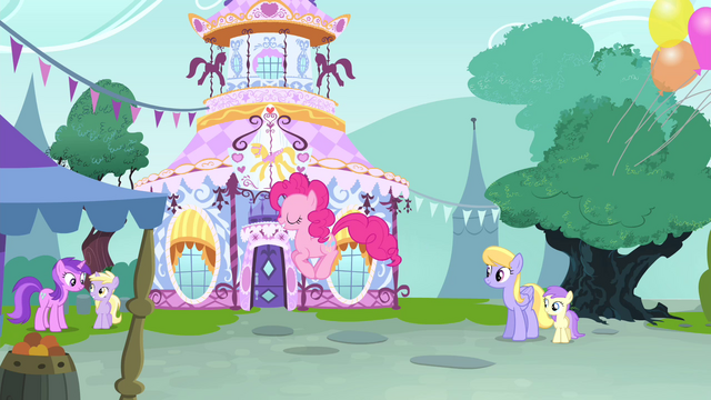 File:Pinkie bouncing in front of Carousel Boutique S4E23.png