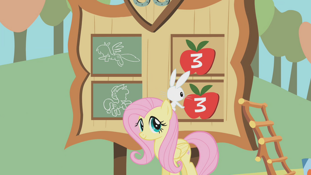 File:Fluttershy and Angel keep score of the Iron Pony competition S01E13.png