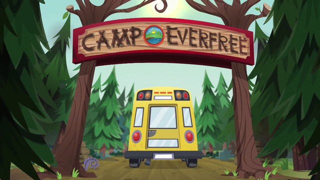 File:CHS bus drives through the Camp Everfree entrance EG4.png