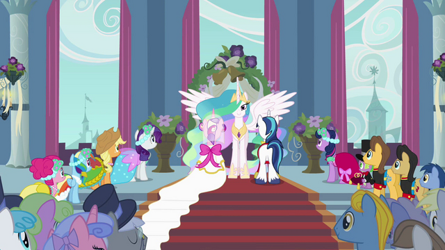 File:Celestia with Cadance and Shining Armor S2E26.png