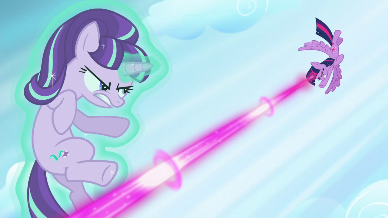 Image - Starlight avoids Twilight's magic beam S5E26.png | My Little ...
