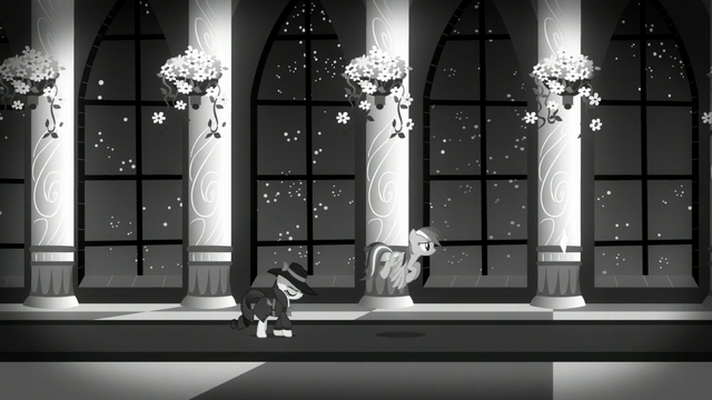 File:Screen turns black and white; Rarity walking and Rainbow flying S5E15.png