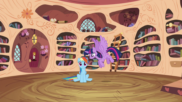 File:Twilight and Rainbow teleported into the library S4E21.png