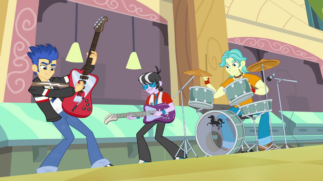 File:Flash Sentry and band in cafeteria EG.png