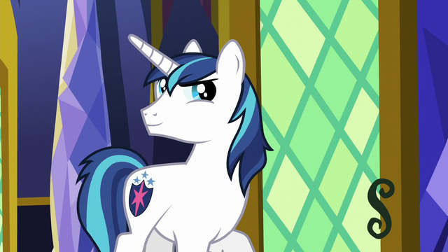 File:Shining Armor looking at Pinkie S5E19.png