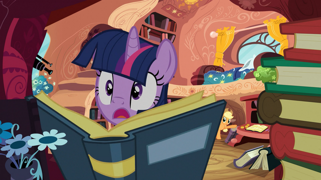 File:Applejack startles Twilight S03E09.png