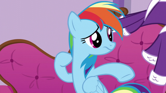 File:Rainbow Dash tossing her robe aside S6E10.png