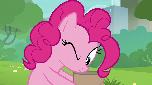 File:Pinkie Pie looking inside her package S6E3.png