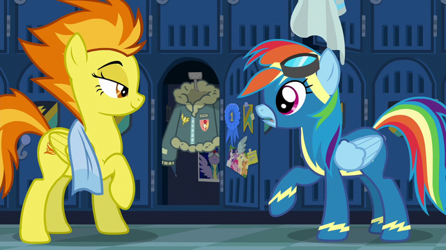 File:Spitfire reveals Rainbow Dash's jacket S6E7.png