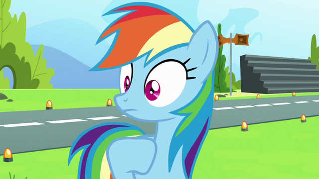 File:Rainbow Dash surprised by camera flash S7E7.png